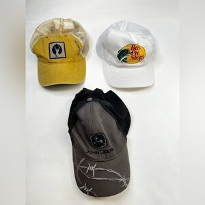 JOHN DEERE, DEER VALLEY, BASS PRO SHOP CAPS